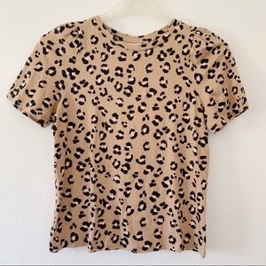 NWT Leopard Print Short Sleeve Cotton tee
